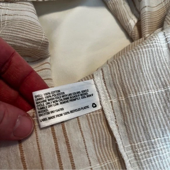 Women's Boho Gold & Tan Maxi Dress Braided Spaghetti Straps 100% Cotton - Picture 9 of 10